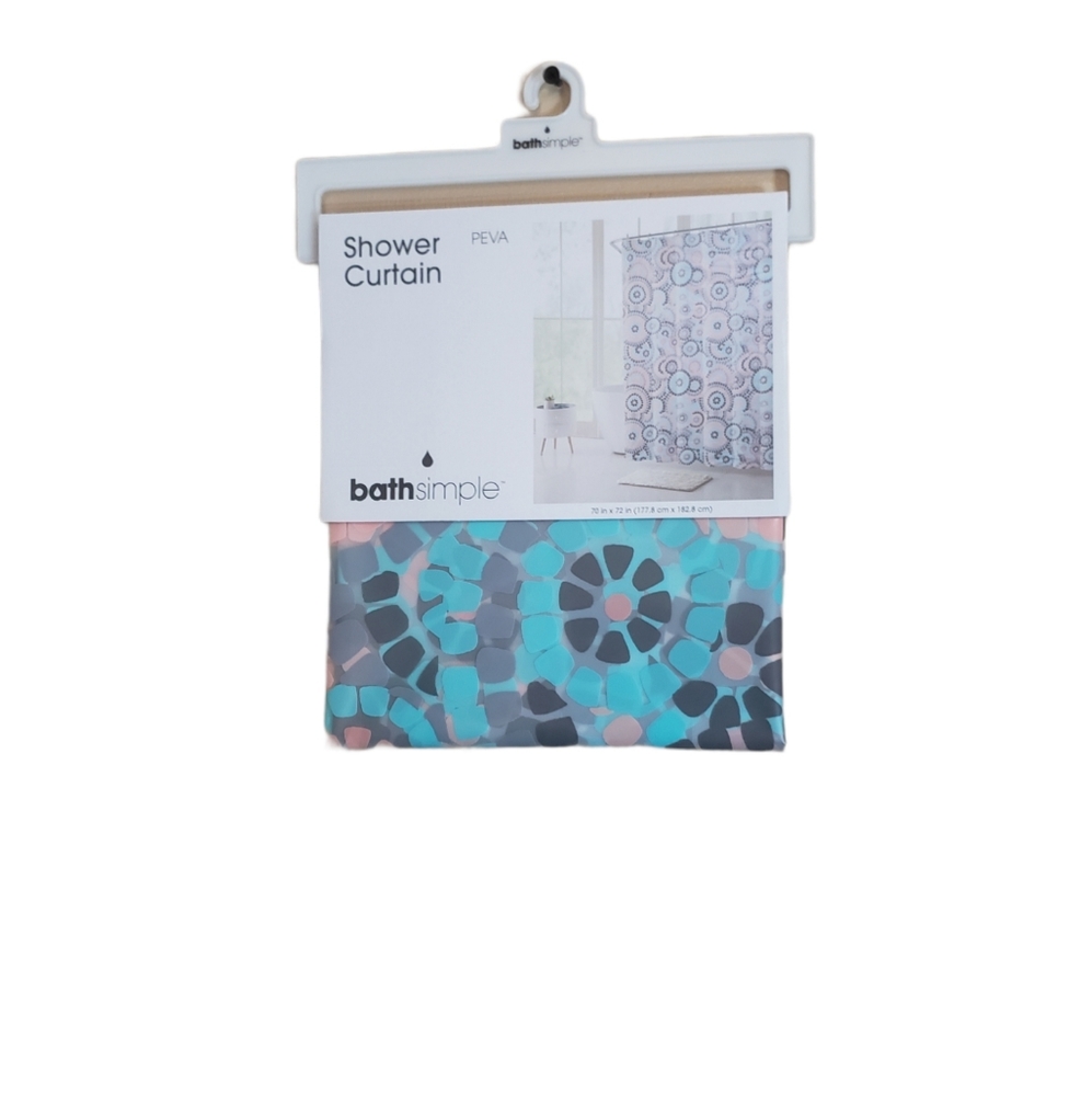 BathSimply Circle Pebbles Shower Curtain